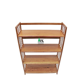 Mua Kệ sách gỗ 4 tầng Phạm Khang - Gỗ cao su tự nhiên màu Gỗ Tự Nhiên/ Vàng Cherry - Kích thước rộng 100 cm