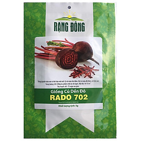 Hạt Giống Củ Dền Đỏ RADO 702 - 5gr - Rạng Đông - Có vỏ màu tím đậm, thịt củ màu đỏ đậm, củ tròn cao