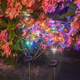 2x IP65 Waterproof Solar Garden Decorative Lights Backyard Patio Ornaments