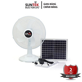 Mua Quạt Tích Điện Sạc Bằng Năng Lượng Mặt Trời SUNTEK SF-02 - Công suất 15W | Sạc được từ nguồn 220V | 5 cánh quạt 35cm | 3 tốc độ gió - Hàng Chính Hãng - Bảo hành 2 năm