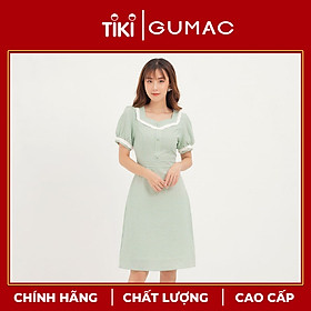 Đầm caro phối bèo GUMAC DA1239