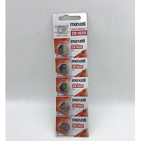 Vỉ 5 Viên Pin CR2032 / CR2025 / CR2016 / CR1632 / CR1620 / CR1616 / CR1220 Maxell Lithium 3V - Made In Japan