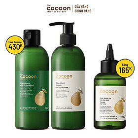 Hình ảnh SPECIAL COMBO gội xả bưởi không sulfate giảm gãy rụng tóc Cocoon (tặng 1 nước dưỡng tóc tinh dầu bưởi Cocoon 140ml)