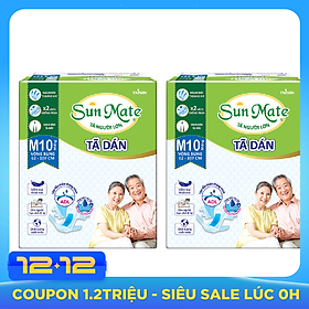 Combo 2 Tã Dán Người Lớn SunMate G2 Size M10 (10 Miếng)