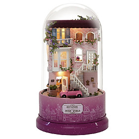 Mô Hình Nhà Bằng Gỗ DIY - Góc Phố Tím - Mã B031