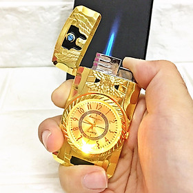 Mua Vỏ Hột Quẹt Bật Lửa Khò Gas Kiêm Đồng Hồ Cầm Tay Phát Đèn Led In Nổi Hình Đại Bàng