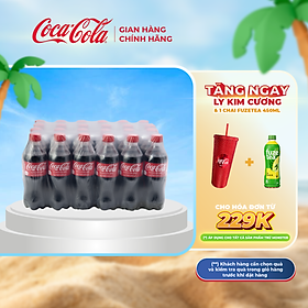 Lốc 24 Chai Nước Ngọt Giải Khát Có Ga Coca-Cola 390ml/Chaib Coca-Cola Chính Hãng