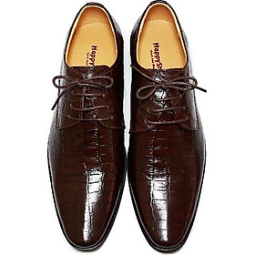 Giày tây công sở happyshoes, giày lười da bò thật, giày mọi da, giày nam da bò vân cá sấu, giày tây nam, giày da nam HSM52