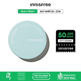 Phấn phủ kiềm dầu dạng nén innisfree No Sebum Mineral Pact 8.5g