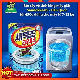 Bột tẩy lồng giặt Hàn Quốc 450gr , Bột vệ sinh lồng máy giặt Hàn Quốc