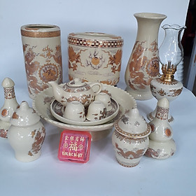 Mua Bộ Đồ Thờ Thần tài - Bộ đồ thờ Phúc Lộc Thọ - vàng kim