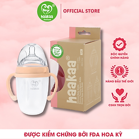 Bình sữa Gen.3 Haakaa silicone - Không chứa BPA, PVC và phthalate - Dễ dàng chuyển đổi cốc hứng sữa, bình trữ sữa, bình thìa ăn dặm