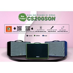 Mua Loa karaoke xách tay ACNOS KBEATBOX CS200SON - Bass 2 tấc  công suất 300W - Dàn karaoke di động tiện lợi - Hát karaoke không cần mạng với app karaoke - Kết nối bluetooth  USB  AUX - Thiết kế sang trọng  tiện lợi - Kèm 2 micro không dây - Hàng chính hãng