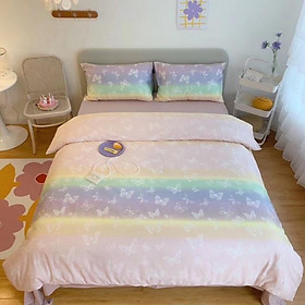 Set Cotton Living Hàng Nhập Khẩu Cao Cấp 4 Món Phong Cách Mộng Mơ