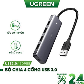 Hub USB type C, USB 3.0 sang 4 cổng USB 3.0 hỗ trợ cổng nguồn Micro USB 5V UGREEN CM219 CM136 - Hàng chính hãng