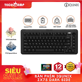 Mua Bàn phím IQUNIX ZX75 Dark Side Wireless RGB - Hàng chính hãng