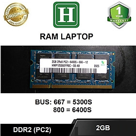 Ram Laptop 2GB DDR2 bus 800 (6400s) dùng cho laptop