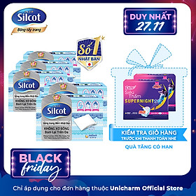 Bộ 5 Hộp bông trang điểm (Bông tẩy trang) Silcot 82 miếng/hộp