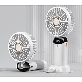 Mua Quạt Sạc Mini Màn Hình Hiển Thị Kỹ Thuật Số Hiện Đại  5 Tốc Độ Gió Mạnh Mẽ  Dung Lượng Pin Cao Siêu Bền Bỉ  Khuyết Tán Tinh Dầu Thơm  Hàng Nhập Khẩu