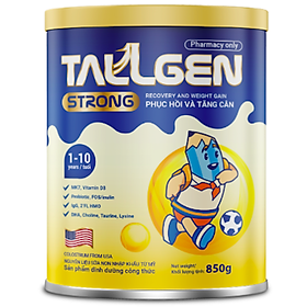 Sữa Tallgen Strong 850gr giúp tăng cân cho trẻ từ 1-10 tuổi