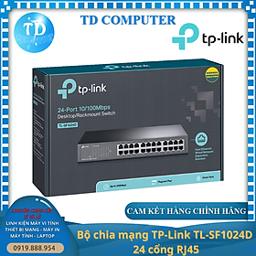 Thiết bị chia mạng TP-Link TL-SF1024D (10/100Mbps/ 24 Cổng/ Vỏ Thép) - Hàng chính hãng FPT phân phối