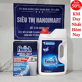 COMBO FINISH: Bột rửa bát Finish 2.5kg + Muối Finish 1.2kg