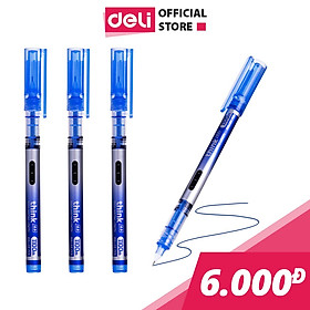  Bút gel Deli - 0.5mm - Nắp đậy - Mực Xanh - 1 chiếc - EQ300-BL