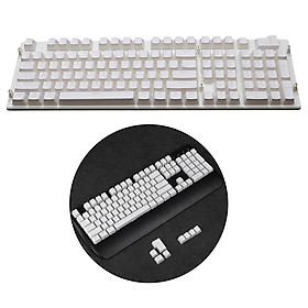 108 Keys Keycaps Double Shot PBT Pudding Keycap Set DIY for Cherry MX RGB Mechanical Keyboard, show more dazzling RGB lamp effect.
