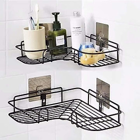 Kệ góc kim loại dán tường nhà tắm, nhà bếp, phòng ngủ chắc chắn