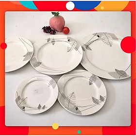 Dĩa sứ cạn hoa văn 16cm, 18cm, 20,5cm, 23cm, 25cm