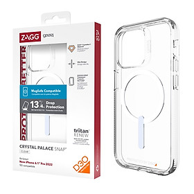 Ốp lưng bảo vệ Gear4 D3O Crystal Palace snap 4m hỗ trợ sạc không dây cho iPhone 14 series - Hàng chính hãng