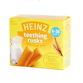 Bánh gặm cho bé giai đoạn mọc răng Heinz Teething Rusks 100g