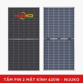 Mua Tấm pin năng lượng mặt trời NUUKO Mono 620W – 2 mặt kính | Công nghệ N-Type TOPCON