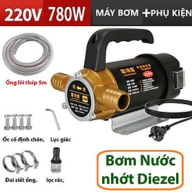 Mua Máy bơm dầu & nước điện 220V công suất 780W máy bơm tự mồi  bơm nhớt  dầu ăn  dầu thải - Hàng nhập khẩu