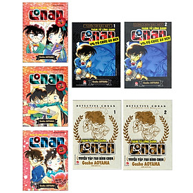 Download sách Fullset Conan SIÊU ĐẶC BIỆT: Conan và Tổ chức Áo Đen (Tập 1, 2) + Conan Tuyển Tập Fan Bình Chọn (Tập 1, 2) + Conan Những Câu Chuyện Lãng Mạn (Tập 1,2,3) - Tặng kèm 3 POSTCARD và Bookmark HappyLife