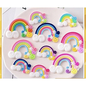 Mua Cầu vồng nhựa trang trí bánh kem (set 3c ngẫu nhiên)