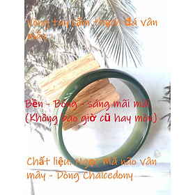 Vòng Tay Cẩm Thạch, Đá Chalcedony tự nhiên Miến Điện, đẹp long lanh
