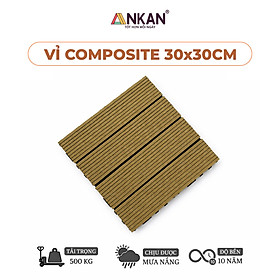 Tấm Lót Sàn Ban Công Composite Ngoài Trời Chống Trơn Chịu Nước Trang Trí Sân Vườn Hiện Đại – Dễ Lắp Đặt, Bền Màu, Không Mối Mọt