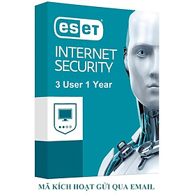Phần mềm eset internet security 3 user 1 year - bản quyền 3 máy/1 năm - hàng chính hãng - online