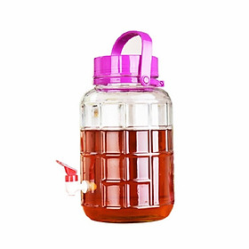 Bình ngâm rượu thủy tinh quai xách có van
