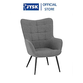 Mua Ghế bành | JYSK Uldum | kim loại/vải polyester | xám/đen | R72xS80xC98cm