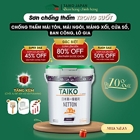 Mua Sơn Chống Thấm TAIKO NITTON - Chống thấm vết nứt mái nhà  sàn nhà vệ sinh  máng xối  tôn  triệt để (Hiệu quả hơn khi pha với xi măng)