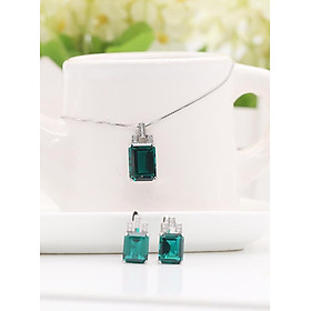 Bộ Trang Sức Bạc Ngọc Lục Bảo BNT-608 Bảo Ngọc Jewelry