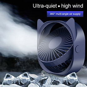 Mua Quạt mini để bàn hình tai mèo dễ thương  nhỏ gọn  nhiều màu có đèn led 9242