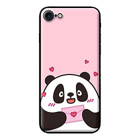 Ốp in cho iPhone 7 Panda Nền Hồng - Hàng chính hãng