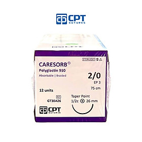 Chỉ phẫu thuật tự tiêu CPT Caresorb Polyglactin 910 số 2/0 - GT30A26