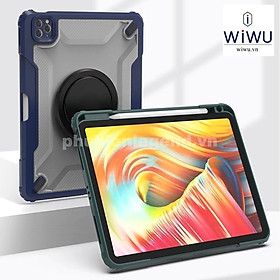 Ốp Lưng Kèm giá đỡ Cho iPad Air 6 11inch M2 2024 hiệu WIWU Mecha Rotative Stand Case - Hàng chính hãng - Màu đen