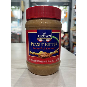 Bơ Đậu Phộng Mịn Crown 510g - Peanut Smooth Butter