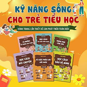 Bộ GROWBOOKS - Kỹ Năng Sống Cho Trẻ Tiểu Học: Học Cách Nói Chuyện, Bảo Vệ Mình, Sức Khỏe, Cảm Xúc, An Toàn - MCBooks