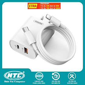 Mua Bộ Cốc sạc 2 cổng và Cáp sạc Type-C to LN Remax RP-U54 USB QC3.0 và PD18W - Hàng Chính Hãng